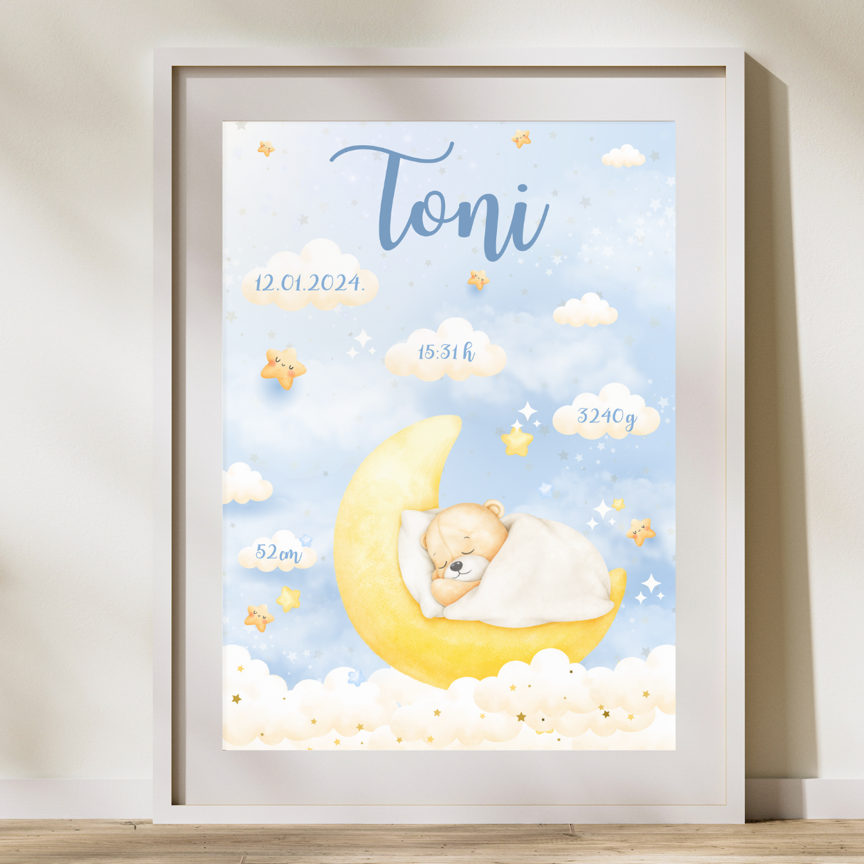 poklon u rodilište za mamu i bebu personalizirani poster poklon okvir za rođenje dostava u rodilište najmlađe unikat personalizirano po tvojim željama ideje za krštenje babinje