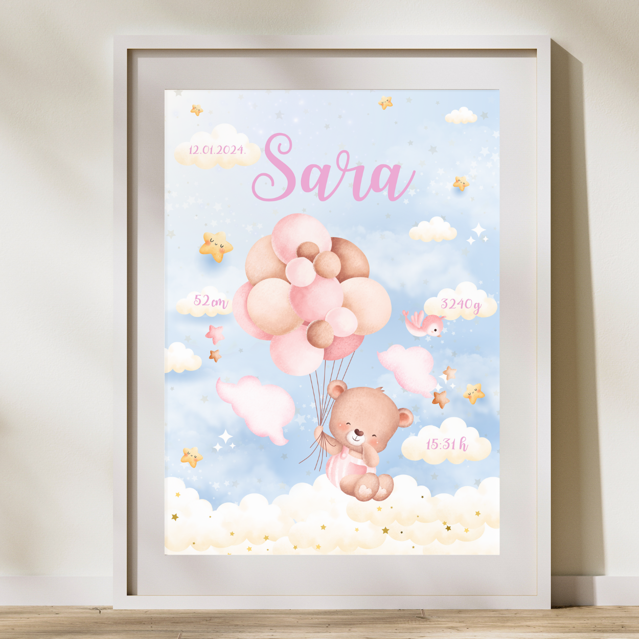 poklon u rodilište za mamu i bebu personalizirani poster poklon okvir za rođenje u rodilište najmlađe unikat personalizirano po tvojim željama ideje za krštenje babinje