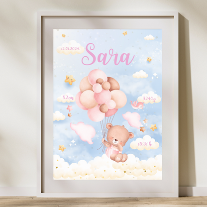 poklon u rodilište za mamu i bebu personalizirani poster poklon okvir za rođenje u rodilište najmlađe unikat personalizirano po tvojim željama ideje za krštenje babinje